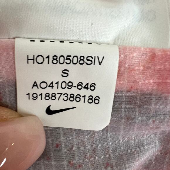 NIKE Repel Crew Long Sleeve Printed Packable Popover Running Jacket Size S - Picture 9 of 9